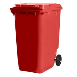 Plastová popelnice 360 l červená