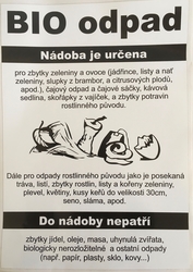 Značení druhu odpadu BIO- samolepka