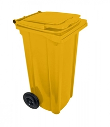 Plastová popelnice 120 l žlutá (II. jakost)