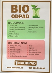 Značení druhu odpadu BIO- samolepka