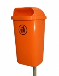 Městský odpadkový koš 50 l oranžový