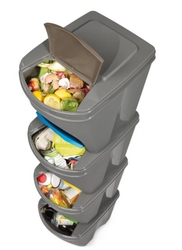 SORTIBOX Odpadkový koš na tříděný odpad 3x25L složená sada