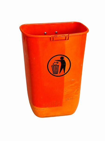 Městský odpadkový koš 50 l oranžový - II. jakost