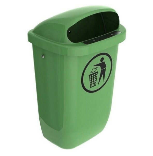 Městský odpadkový koš 50 l zelený
