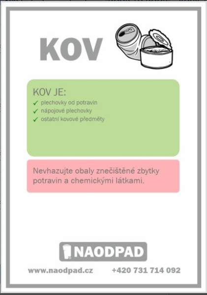 Plastový kontejner 1 100 l plochý na KOVY "DOOR TO DOOR'' 